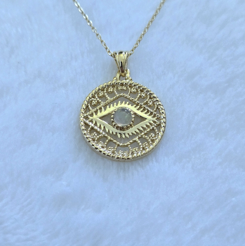 Shivam Ethiopian🇪🇹 Opal Evil😈 Eye👁️  Pendant Necklace - NWT - Picture 3 of 15